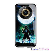 เคส Realme 11 Pro 5G Realme 11 Pro + 5G กันกระแทกเคสโทรศัพท์ฆ่าปีศาจสำหรับเด็กผู้หญิง Kimetsu No Yaiba Tanjirirou Nezuko กระจกเทมเปอร์ฝาครอบเคสกันกระแทก