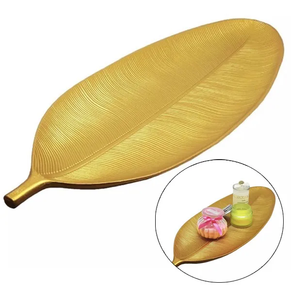 Wood Serving Plate Dessert Platter Food Dish Leaf Salad Tray Snacks