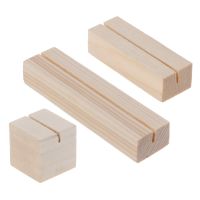 3 Sizes Natural Wood Memo Clips Photo Holder Clamps Stand Card Desktop Message Crafts Card Holders