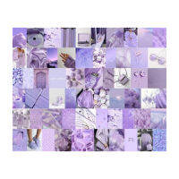 Collage Kit for Wall Aesthetic 50 pcs Aesthetic Purple Wall Papers Decor for Living Room Girls Bedroom Decoration Photo Collection for Wall Desks Tables Windowsills honest