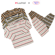 Combo 3 Đồ bộ trẻ em MIMYKID sọc ngang tay dài quần dài vải cotton mịn mát thumbnail