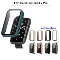 fgjdfgrh For Xiaomi Mi Band 7 Pro Hard PC Case Tempered Glass Screen Protector Protective Cover