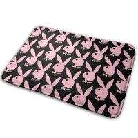 Pink Rabbit Mat Rug Carpet Anti-Slip Bedroom Entrance Door Mat Play Boy Vintage 2000 Y2k 2000s Color Aesthetic Retro Tumblr