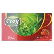 Trà túi lọc cozy hương dâu 50Gr 25 gói x 2g pha trà, trà sữa