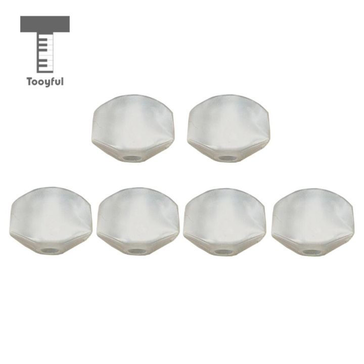 tooyful-6-pieces-plastic-acoustic-guitar-tuning-pegs-keys-buttons-caps-handle-knobs-white-guitar-replacement-parts