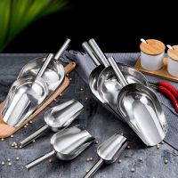 1Pcs Stainless-Steel Ice Scoop Bar Buffet Kitchen Supermarket Sugar Flour Dry Goods Shovel Home Ice Cubes Spice Candy Nut Scoop