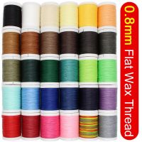 High Quality Hand Sewing Flat Waxed Thread  0.8mm Strong Polyester Thread for Leather Clothing Wallet Sofa DIY Craft New Colour Furniture Protectors