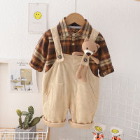 IENENS Summer 2PC Kids Baby Boys Girls Clothes Cartoon Clothing Sets Infant Boy Shirt + Overalls Outfits Suits Children Wears Toddler Fashion Tracksuits 1-5 Years