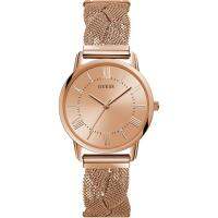 นาฬิกาข้อมือผู้หญิง GUESS Rose Gold Braided Mesh Bracelet Ladies Watch W1143L3