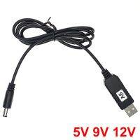 สายแปลงพลังงาน USB DC 5V เป็น DV 9V / 12V โมดูลติดตั้ง1M สายอะแดปเตอร์แปลง USB 2.1X5.5มม. สำหรับปลั๊ก Arduino WIFI