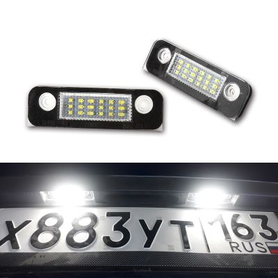 2PCS 12V White LED License Number Plate Light No Error For Ford Fiesta Fusion Mondeo MK2 Bulbs  LEDs HIDs