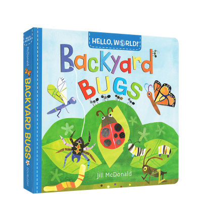 English original picture book Hello World Backyard Bugs cardboard book Hello science small world childrens Science Encyclopedia childrens stem enlightenment picture book