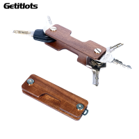 Smart Housekeeper Small Key Wallets Wooden EDC Men Car Key Holder New Design DIY Pocket Organizer Keychain Bag Purse Key Clip