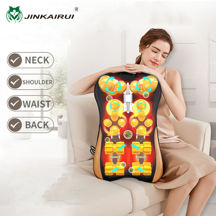 jinkairui-เครื่องนวดคอบ่าไหล่-การนวด-เครื่องทำความร้อน-เครื่องนวดหลังเอว-4-in1-การควบคุมด้วยมือ-เบาะนวดตัว