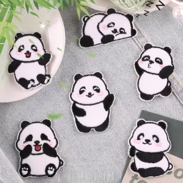 Panda patch, cute patches, self adhesive patch, animal patch, diy  embroidery patch, patch for clothing, patch for hats, patch for jacket