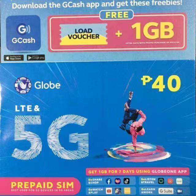 Globe Prepaid 5g Sim Card Tricut Brand New 