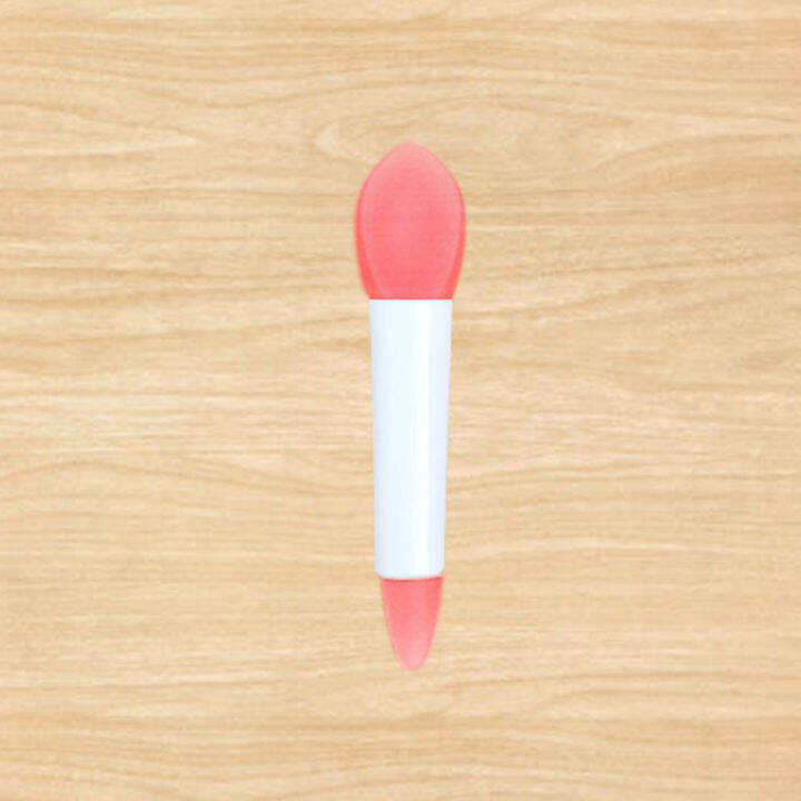 nansouf-pink-mini-double-head-ซิลิโคน-lip-brush-ลิปน่ารักหน้ากากช้อน-beauty-tool