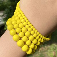 Wholesale Natural Faceted Yellow Jades Stone Round Beads For Jewelry Making 4/6/8/10mm Spacer Loose Beads Diy Bracelet Necklace Cables