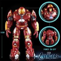 【support】 HelloKimi mall เครื่อง Hulkbuster 18ซม. ฟิเกอร์มนุษย์พันธมิตรอเวนเจอร์ Funkos พร้อมไฟ LED ของเล่นเรืองแสงเคลื่อนที่