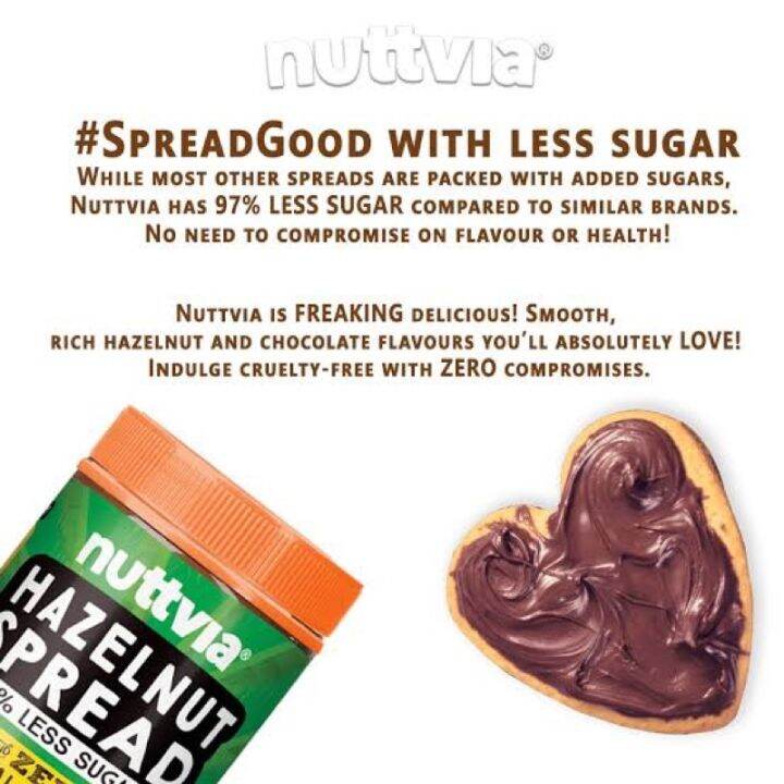 items-for-you-nuttvia-vegan-hazelnut-chocolat-spread-97-less-sugar-350-g-ช็อกโกแลตฮาเซลนัทสเปรด-วีแกน-สินค้านำเข้าจากออสเตรเลีย