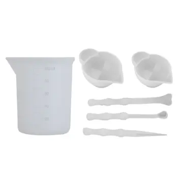 Silicone Measuring Cups for Epoxy Resin, Reusable Mixing Cups