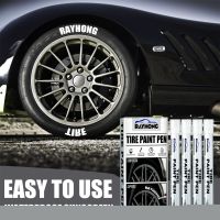 4pcs Car Tyre Tire Tread Paint Marker Graffti Oily Marker Pen White Waterproof Auto Rubber Tyre Paint Pen Metal Permanent Paint