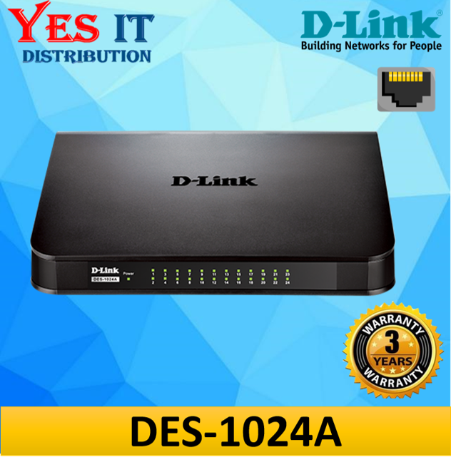 D-LINK DES-1024A/E/P 24-Port Fast Ethernet Desktop Switch 10/100mbps In ...
