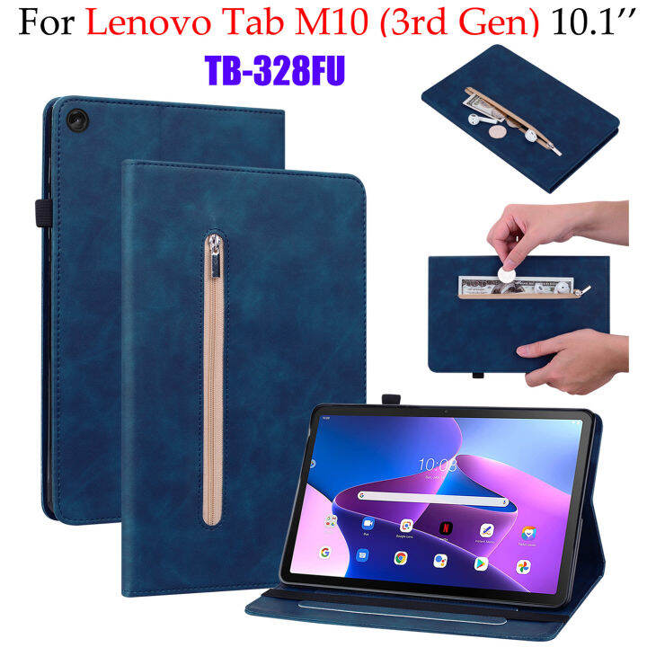 สำหรับ-lenovo-tab-m10-3rd-10-1นิ้ว-tb-328-tb-328f-tb-328fu-tb-328xu-แท็บเล็ตกรณีหรูหราซิปกระเป๋าสตางค์พลิกปกที่มีคุณภาพสูงธุรกิจหนัง-pu-mi-ยืนปลอกกรณี