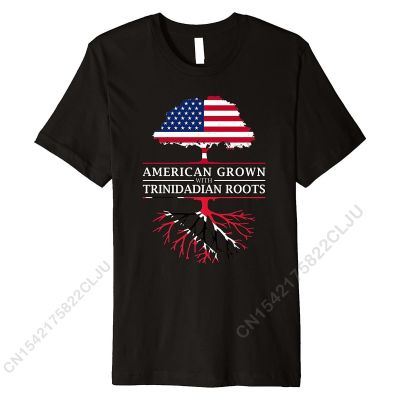 American Grown With Trinidadian Roots - Trinidad Premium T-Shirt T Shirts Tops Tees Oversized Cotton Cal Birthday Mens