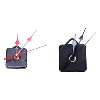 2 Pcs Diy Clock Mechanism Classic Hanging Black Quartz Watch Wall Clock Movement Tools, Black &amp; Black Red