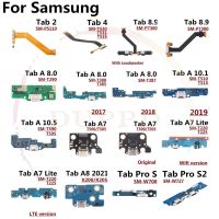 ขั้วต่อพอร์ตชาร์จ USB ดั้งเดิมสายเคเบิล Flex สําหรับ Samsung Galaxy Tab 2 4 A T290 T380 T385 A7 T500 T505 Lite T225 X205