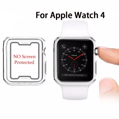 Protective Sof TPU Case for Apple Watch 40mm 44mm Series 4 Clear Cover Shell Frame For iWatch 4 Watch Accessories