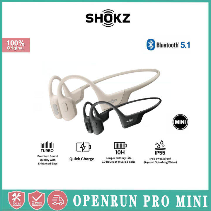 Shokz Openrun Pro Mini Premium Bone Conduction Open Ear Bluetooth Sport Headphones Sweat 7163