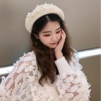 【cw】 Small Fragrant Beret Female And Woolen Bud Hat Octagonal Painter