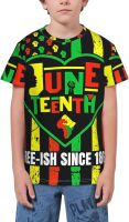 Juneteenth African American Black Liberation Free-Ish Since 1865 Celebration Freedom T- Shirt Short Novelty for Boys and Girl