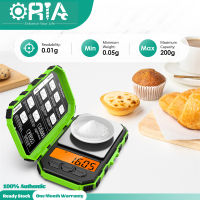 ORIA Professional Digital Mini Scale Precision 0.01G /Range 0.05G-200G เครื่องชั่งดิจิตอลแบบแม่นยำสูง,น้ำหนักการสอบเทียบ50G,เครื่องชั่งอัจฉริยะอิเล็กทรอนิกส์,6หน่วย,จอแสดงผล LCD Backlit,Tare,ปิดอัตโนมัติ,สแตนเลส (พร้อมสต็อก)