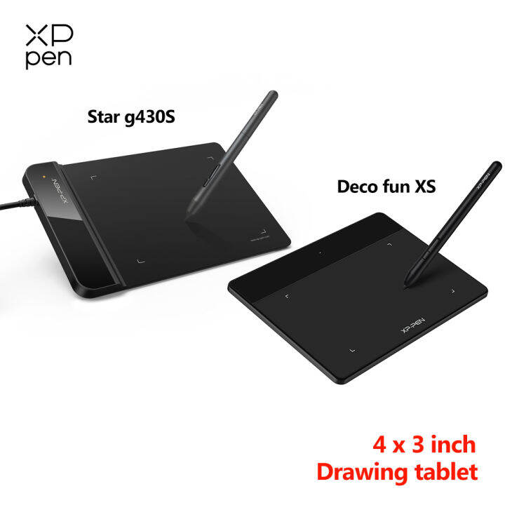XPPen Star G430S Drawing Tablet 4 x 3 inch Graphic Tablet Deco Fun XS with 8192 levels Battery