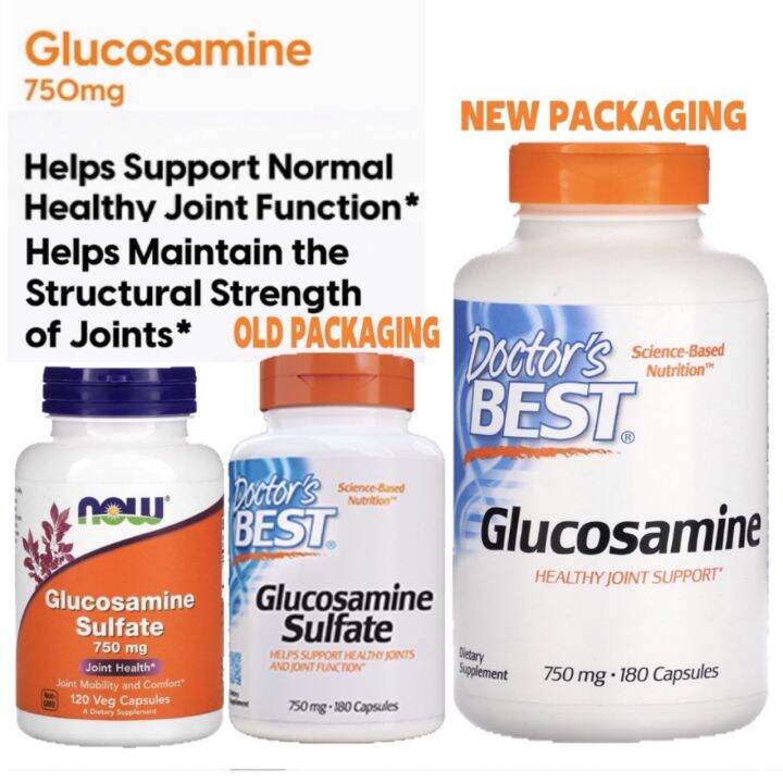 Doctor's Best Glucosamine Sulfate 750 mg, 180 Count, NonGMO, Gluten