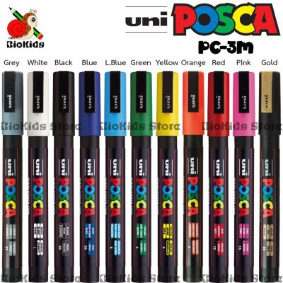 ( โปรโมชั่น++) คุ้มค่า Uni posca PC-3M (0.9-1.3 mm.) I ปากกามาร์คเกอร์ถาวร ลบไม่ได้ ขนาดเส้น 0.9-1.3 มม. ราคาสุดคุ้ม ปากกา เมจิก ปากกา ไฮ ไล ท์ ปากกาหมึกซึม ปากกา ไวท์ บอร์ด