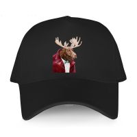 Unisex short visor hat Outdoor Baseball Caps Adjustable Moose Illustration summer classic vintage printed hats male casual cap