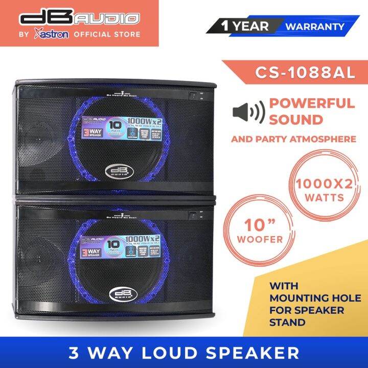 【COD】 Db Audio CS1088AL 3 way loud speaker 1000 x 2 watts 10