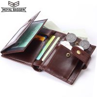 ♞❒ cri237 Money bags for men genuine leather RFID Short Wallets