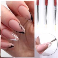 Acrylic French Stripe Brushes for Manicure Liner Brush 3D Tips Ultra-thin Line Drawing Pen UV Gel Painting Brushes Nail Art Tool Artist Brushes Tools