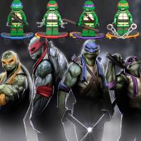 TMNT Raphael น่ารักอะนิเมะน่ารักการ์ตูนของขวัญวันเกิดการศึกษาของเล่นสำหรับเด็ก DIY อาคารบล็อก Minifigures อิฐภาพยนตร์