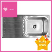 ซิงค์ฝัง 1หลุม 1ที่พัก LINEA VIO100 สเตนเลสBUILT-IN SINK LINEA VIO100 1B1D STAINLESS STEEL **ราคาดีที่สุด**