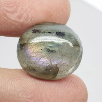 พลอย หลังเบี้ย ลาบราโดไรท์ ธรรมชาติ แท้ หินพ่อมด ( Natural Labradorite ) หนัก 18.23 กะรัต