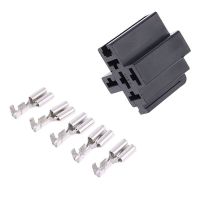 40A 5 Pin Relay Connector Socket with 5 x 6.3mm Terminals Car Vehicle Relay Case Holder