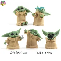 5 Q-version Star Wars Little Yoda Baby Hand Office Aberdeen Mandalorian Model Decoration Gift Childrens Toys