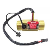 G3/4"Brass Hall flow rate meter NTC temperature measurement G3/4 water flow sensor meter