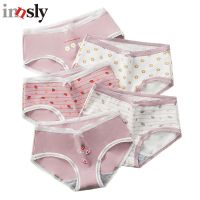 Innsly Cartoon Young Womens Briefs Cute Strawberry Flowers Lace Soft Cotton Girls Panties